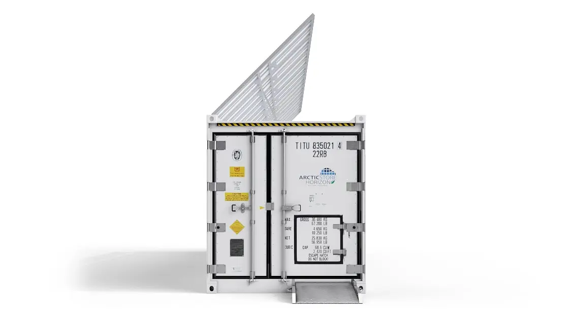 40ft ArcticStore Horizon – Solar Panels 45 degrees