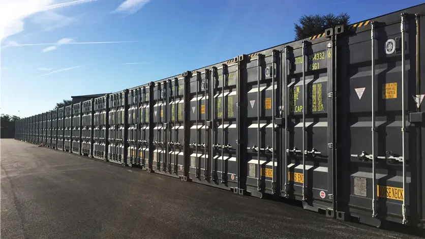 Self Storage Containers at a TITAN Containers facility